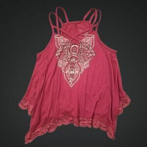 Medium "Wound Up" Strappy Tank Top with Mandala Design